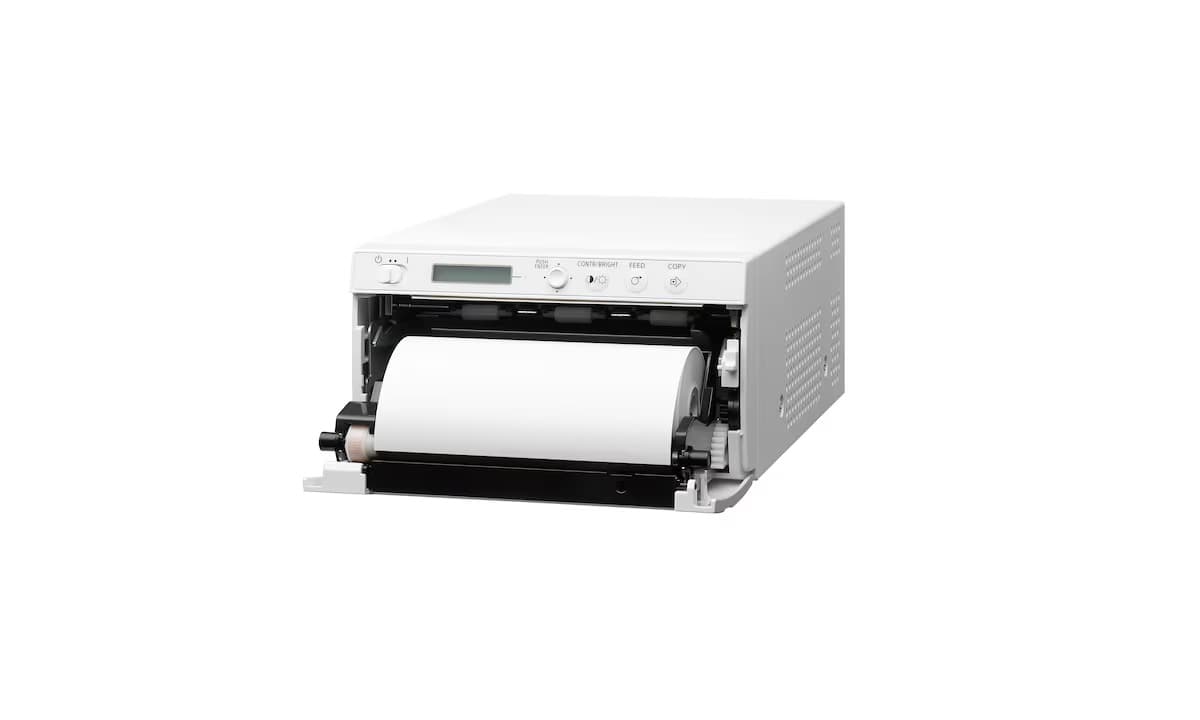 Sony UP-D899MD с открытой дверцей и рулоном термобумаги UPP-110